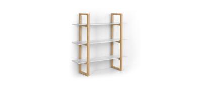 Barton: Natural beech wood | Shelves: Black